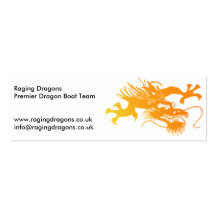 Dragones que rabian - equipo de Dragonboat Tarjetas De Visita
