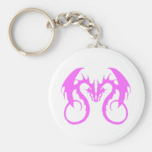 Dragones rosados del amor llavero personalizado