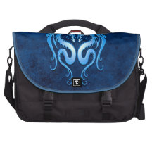 Dragones tribales azules bolsas para portatil