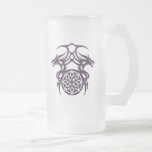 DRAGONES TRIBALES PÚRPURAS TAZA DE CAFÉ