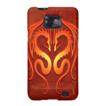 Dragones tribales, rojos samsung galaxy SII carcasa