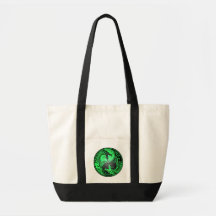 Dragones, verde y negro de Yin Yang Bolsas De Mano
