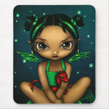 "Dragonling verde" Mousepad Tapete De Raton
