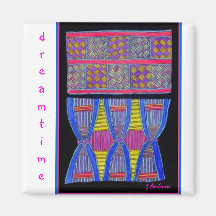 Dreamtime aborigen Basketweave por S Ambrose Iman De Nevera