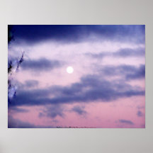 Dríada en el cielo con la luna poster