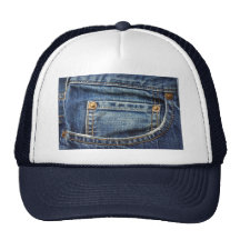 Dril de algodón - bolsillo azul de Jean Gorras