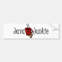 Drogadicto de Java - pegatina para el parachoques Etiqueta De Parachoque