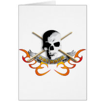 Drummer skull C Karte