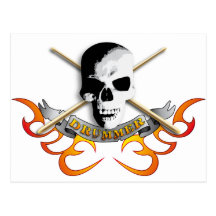 Drummer skull C Postkarte