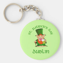 ~ Dublín del día de St Patrick Llaveros Personalizados