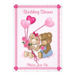 Ducha del boda del oso de peluche - personalizar invitacion personalizada