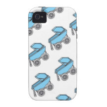 Ducha linda adorable del bebé del carro Case-Mate iPhone 4 carcasa