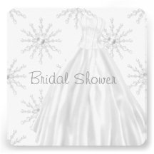 Ducha nupcial blanca del vestido de boda de los co comunicados personalizados