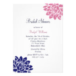 Ducha nupcial de la flor de Lotus azul del zafiro Invitación Personalizada
