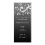 Ducha nupcial de la flor gris blanca invitación personalizada