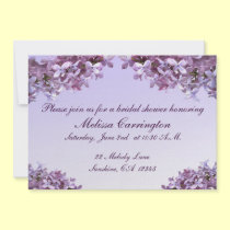 Ducha nupcial de la lila invitaciones