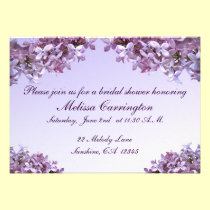 Ducha nupcial de la lila invitaciones