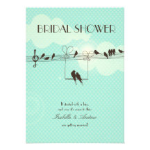 Ducha nupcial de la música del amor invitacion personal 