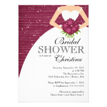 Ducha nupcial de la novia hermosa moderna invitacion personalizada
