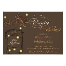 Ducha nupcial de las luciérnagas y del tarro de al invitacion personal 