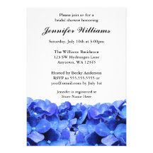 Ducha nupcial de los Hydrangeas azules Anuncios
