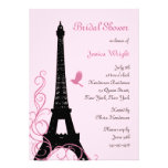 Ducha nupcial de los pájaros del amor (rosa) invitaciones personales 