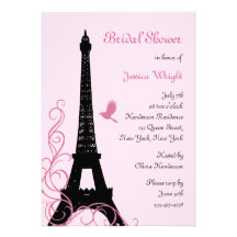 Ducha nupcial de los pájaros del amor (rosa) invitaciones personales 