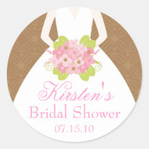 Ducha nupcial del vestido de boda de Brown Etiquetas