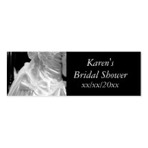 Ducha nupcial del vestido de boda tarjeta de visita
