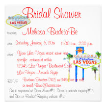 Ducha nupcial en Las Vegas Invitacion Personal