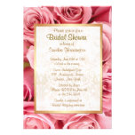 Ducha nupcial floral color de rosa rosada comunicado personalizado