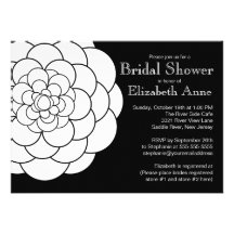 Ducha nupcial floral de la floración blanca modern anuncio personalizado