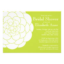 Ducha nupcial floral de la floración verde moderna comunicado personal  