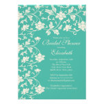 Ducha nupcial floral de las floraciones modernas b invitaciones personalizada