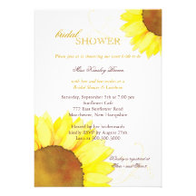 Ducha nupcial floral de los girasoles soleados de  invitación