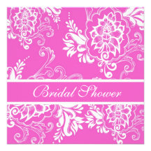Ducha nupcial floral decorativa rosada elegante invitacion personalizada