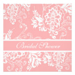 Ducha nupcial floral decorativa rosada elegante comunicado personal  