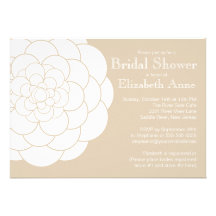 Ducha nupcial floral del moreno de la floración mo invitacion personalizada