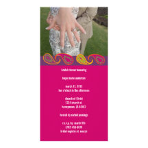 Ducha nupcial Paisley Tarjetas Personales