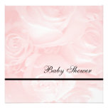 Ducha rosada del Rosa-Bebé Invitaciones Personalizada