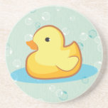 duckie de goma amarillo con el práctico de costa d posavasos manualidades
