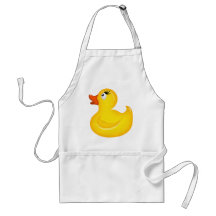 Duckies de goma amarillo delantal