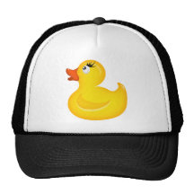Duckies de goma amarillo gorras