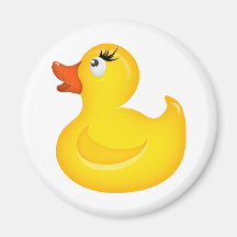 Duckies de goma amarillo imán para frigorífico