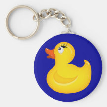 Duckies de goma amarillo llavero