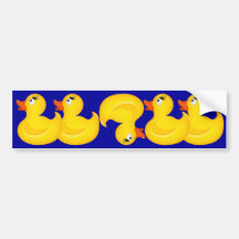 Duckies de goma amarillo pegatina de parachoque