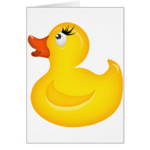 Duckies de goma amarillo tarjeton
