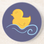ducky de goma con el práctico de costa de las onda posavasos manualidades