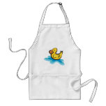 ducky de goma lindo en tina delantales