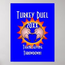 Duelo de Turquía del Throwdown de la acción de gra Poster